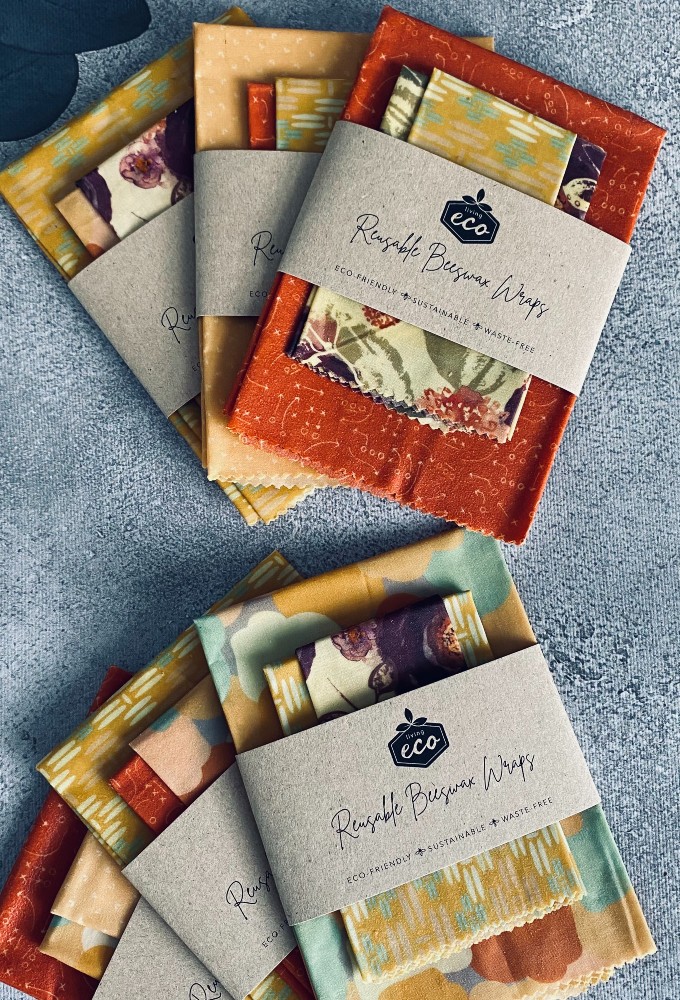 Reusable Beeswax Wraps - Pack of 3 One